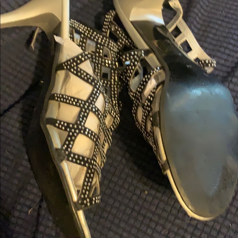 Womens Size 9M Prom/ Formal Shoes: Silver-Black - Picture 5 of 6
